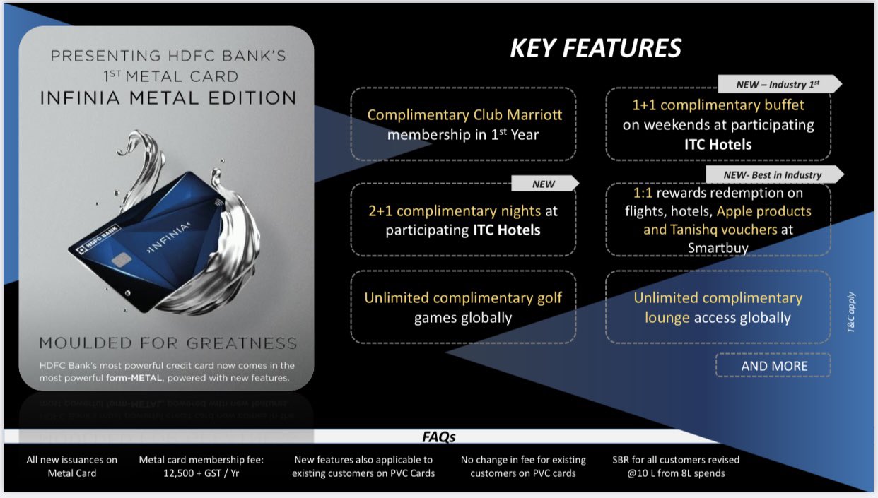 HDFC Infinia Metal Card